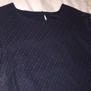 Navy blue flower print blouse 😍 nwot